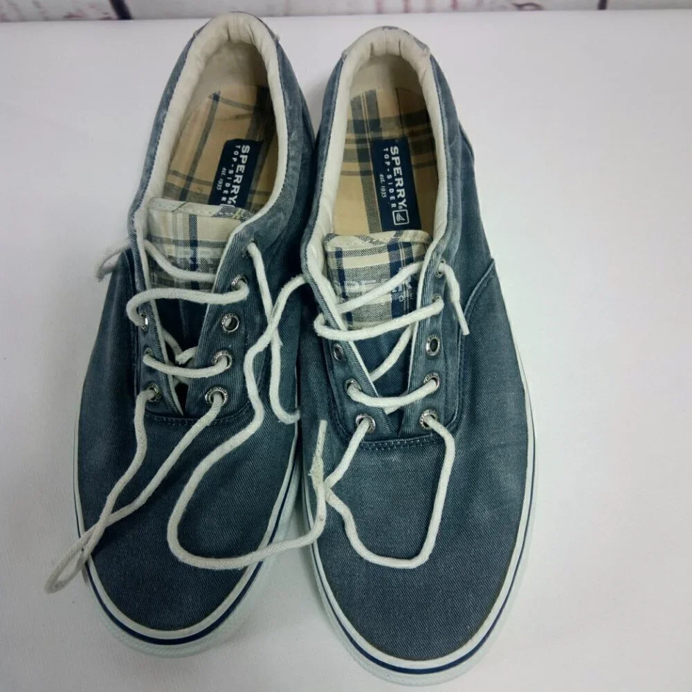 Sperry Top Sider Men's Gray/White Boat Shoes